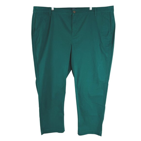 J. Crew High Rise Girlfriend Chino Pant Womens Size 22 Green NWT PT-2618 - Picture 1 of 11